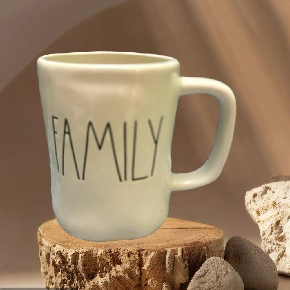 Rae Dunn Cream Family Mug